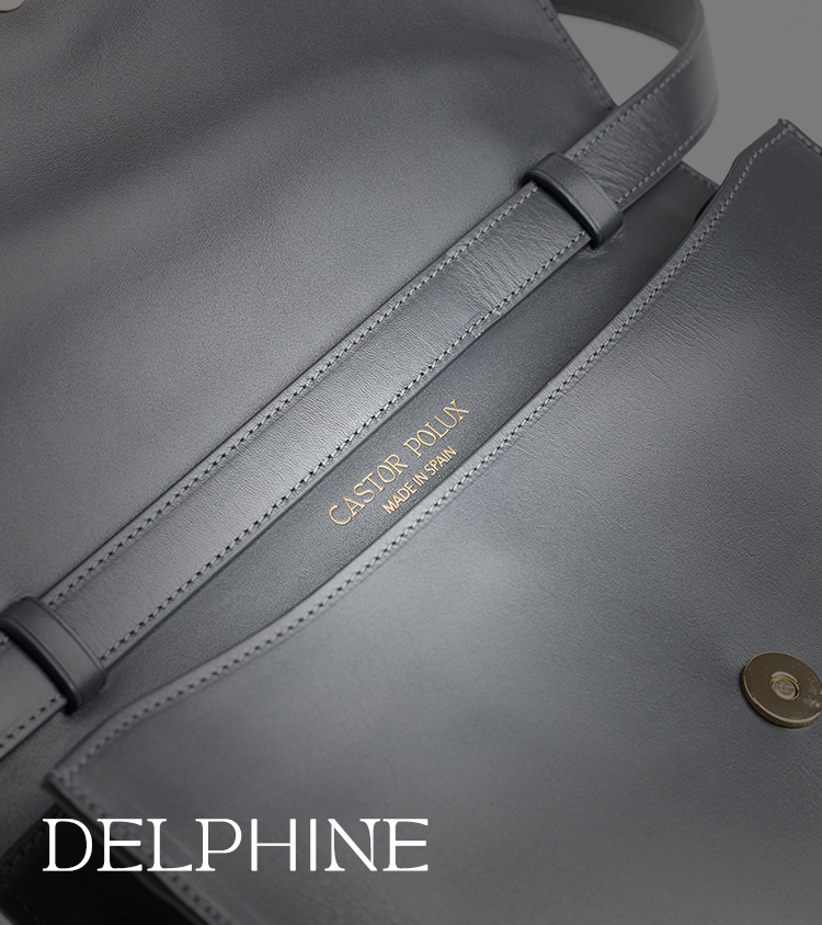 Bolso de piel camel, modelo Delphine de CASTORPOLUX